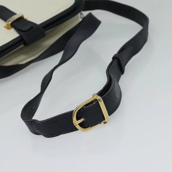 CELINE Shoulder Bag Leather White Auth BA829 - Picture 8 of 16